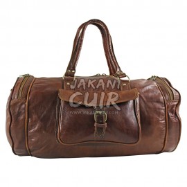 Moroccan Leather Travel Bag Ref:VR1