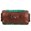 leather travel bag with kilim