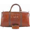 Modern Moroccan Leather Travel Bag
