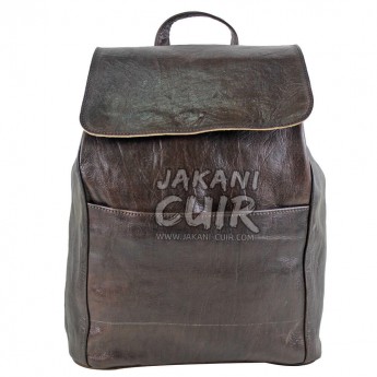Moroccan Brown Leather Backpack Ref:S41B