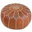 Moroccan Leather Pouffe