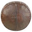 Moroccan Leather Pouffe 