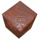Moroccan Leather Square Pouf Ref:PC2-2