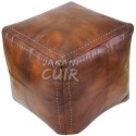 Vintage Pouf In Moroccan leather  Ref:PCF2-2