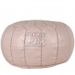 Moroccan Lleather Pouffe Pink Ref:PSC37-37