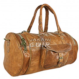 Moroccan Natural Leather Travel Bag Ref:VR2A