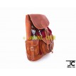 Leather Backpack  with kilim