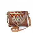 Wallet leather bag with Kilim