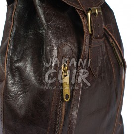 Moroccan leather backpack
