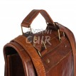 Moroccan brown leather backpack