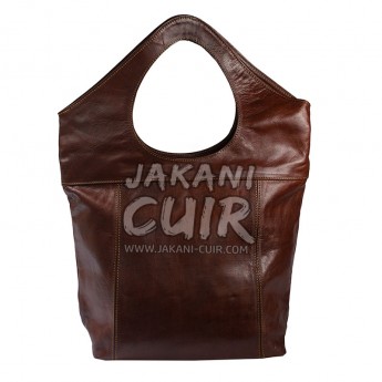 Leather brown women bag