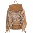 Moroccan Leather Backpack With Fringes