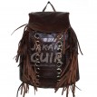 Moroccan Leather Backpack With Fringes